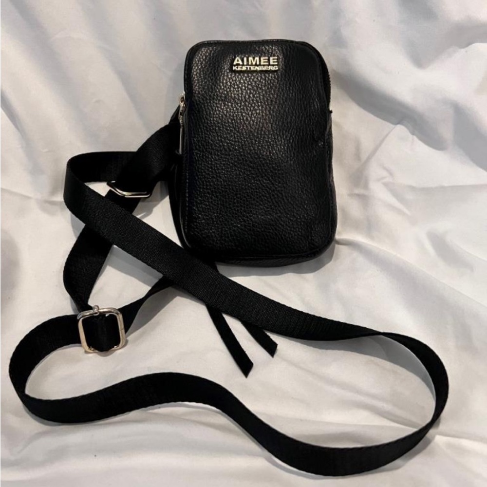 Aimee Kestenberg Black Crossbody Phone Bag with Adjustable Strap